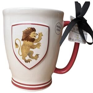 Rae Dunn Harry Potter Gryffindor Ceramic Mug Coffee Cup Lion Crest - 16 oz - NWT